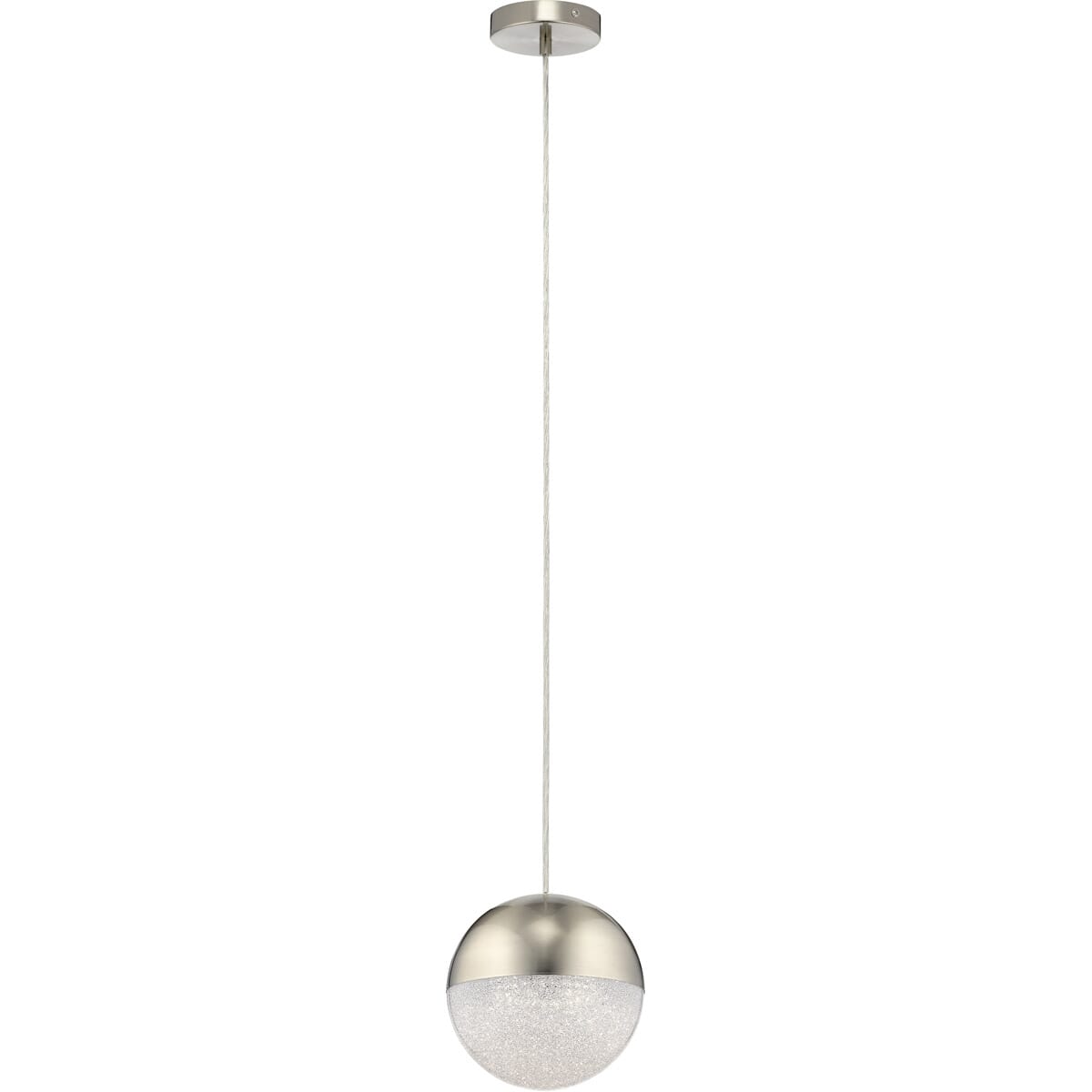 Elan Moonlit 7.75" LED Mini Pendant in Brushed Nickel