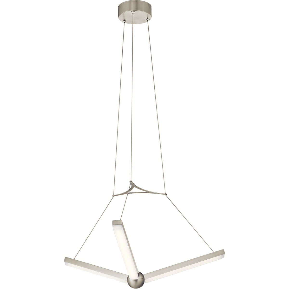 Elan Enterprise 27.25" 3-Light LED Pendant in Brushed Nickel