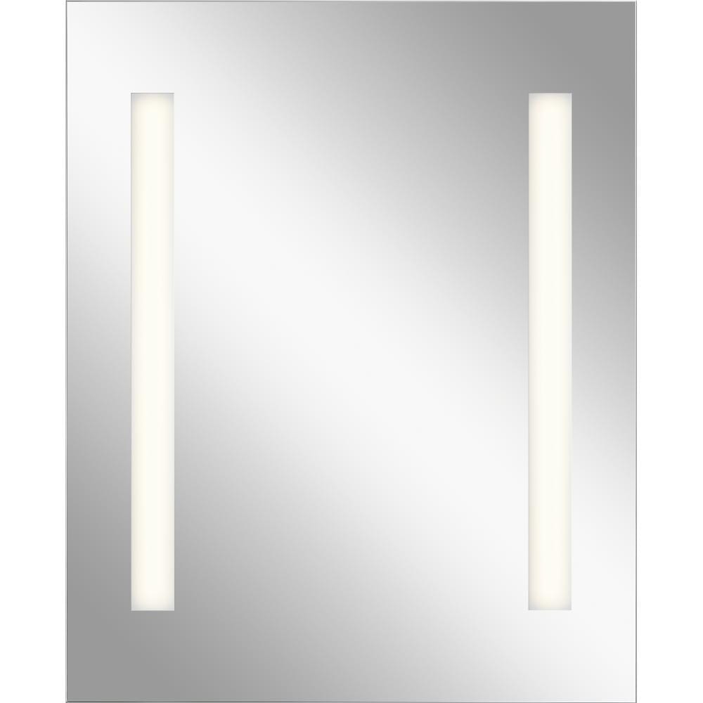 Elan Mir 32" LED 2-Strip Backlit Mirror with Soundbar in Frosted Glass