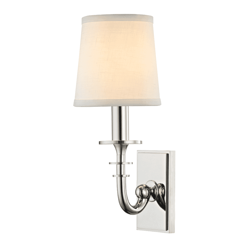 Hudson Valley Carroll 13" Wall Sconce in Polished Nickel