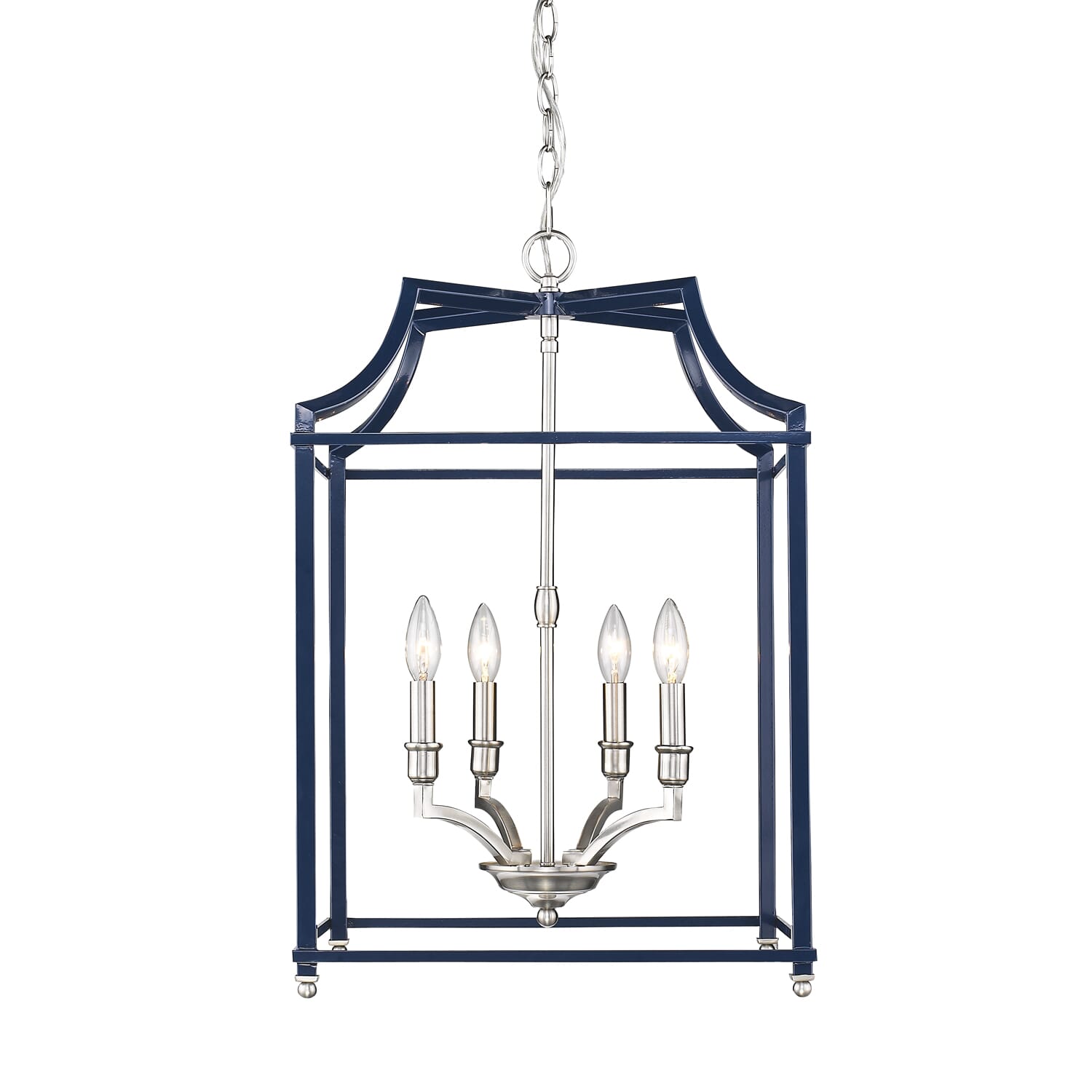 Golden Leighton 4-Light 26" Pendant Light in Pewter