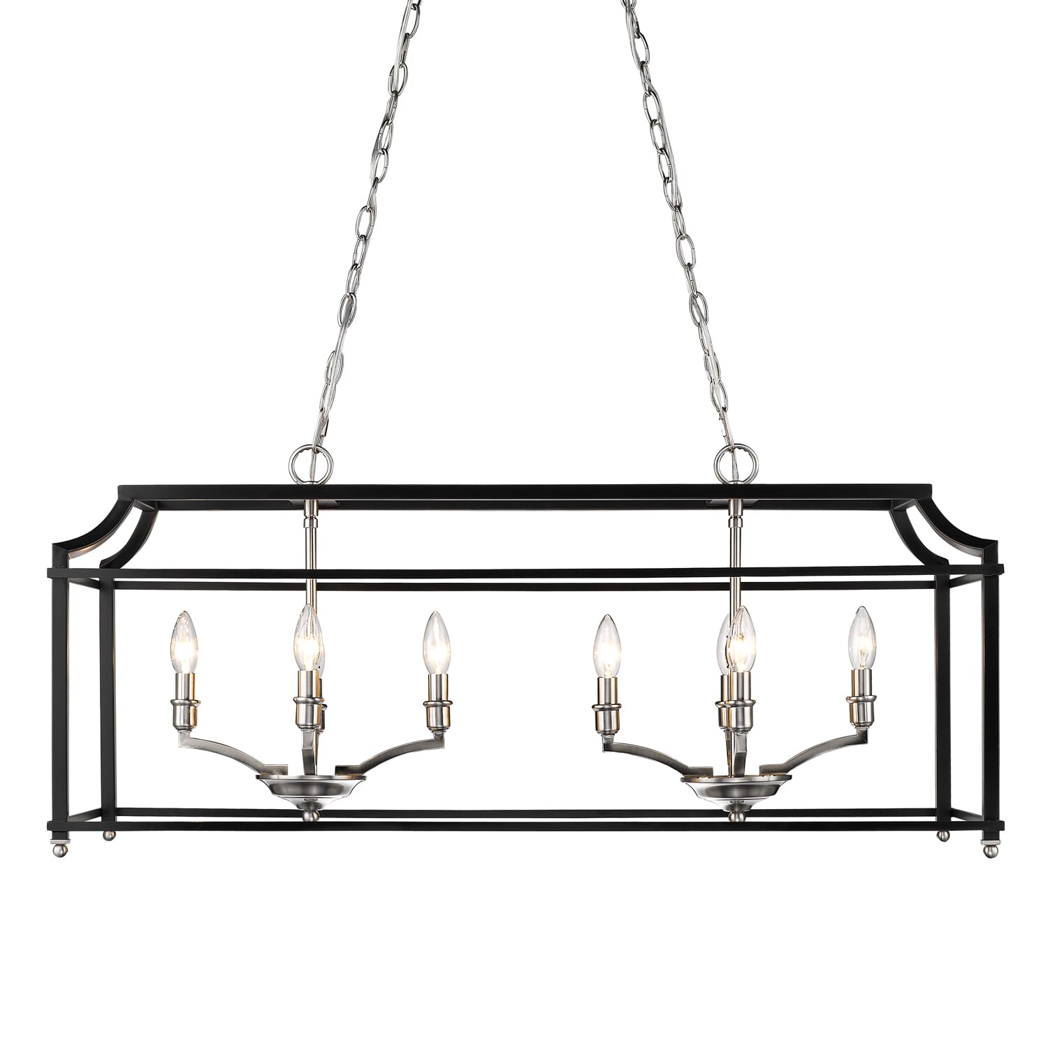 Golden Leighton 8-Light 18" Pendant Light in Pewter