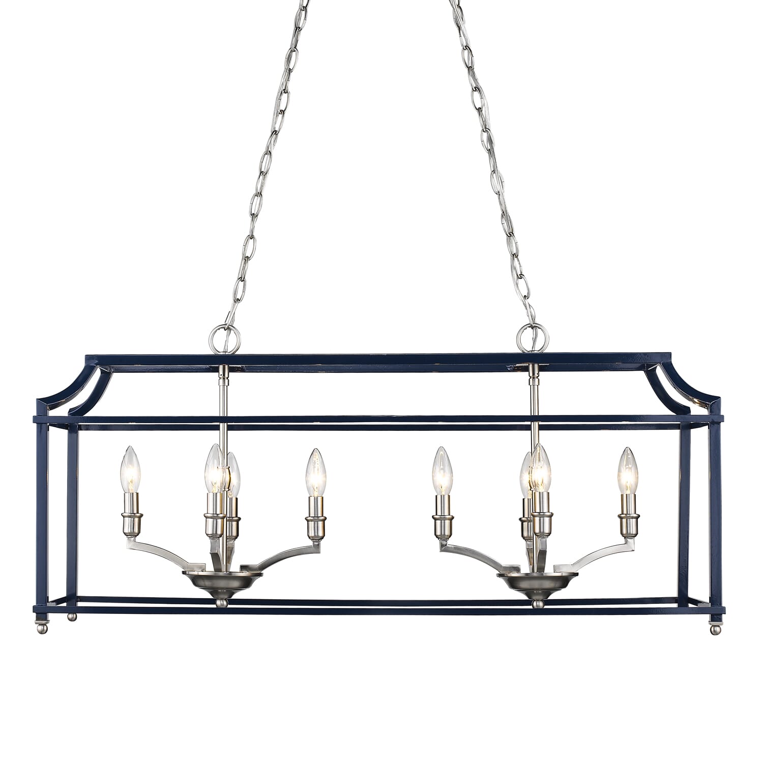 Golden Leighton 8-Light 18" Pendant Light in Pewter