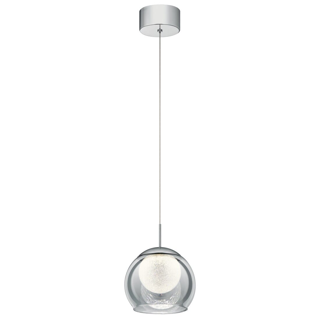 Elan Lexi 8" LED Mini Pendant in Chrome