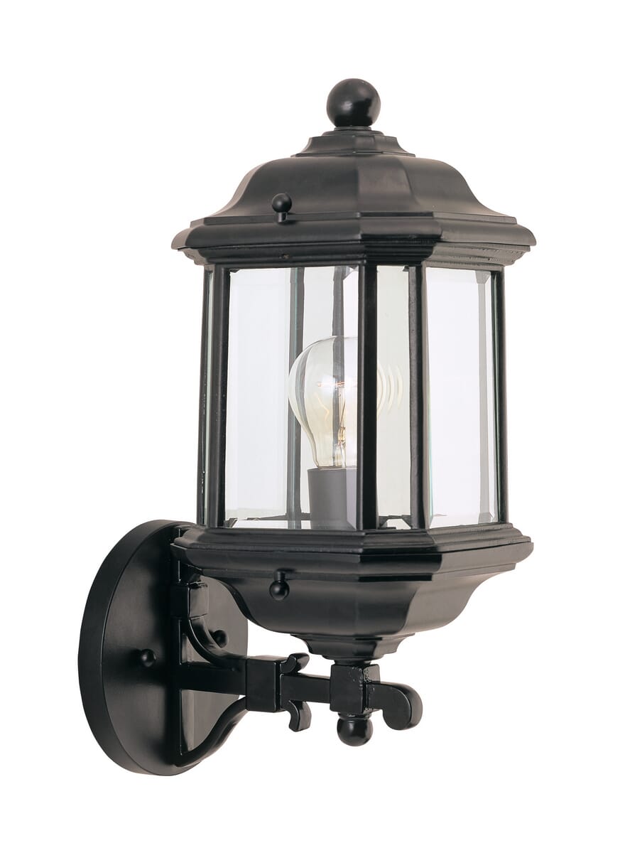 Sea Gull Kent 15" Outdoor Wall Light in Black