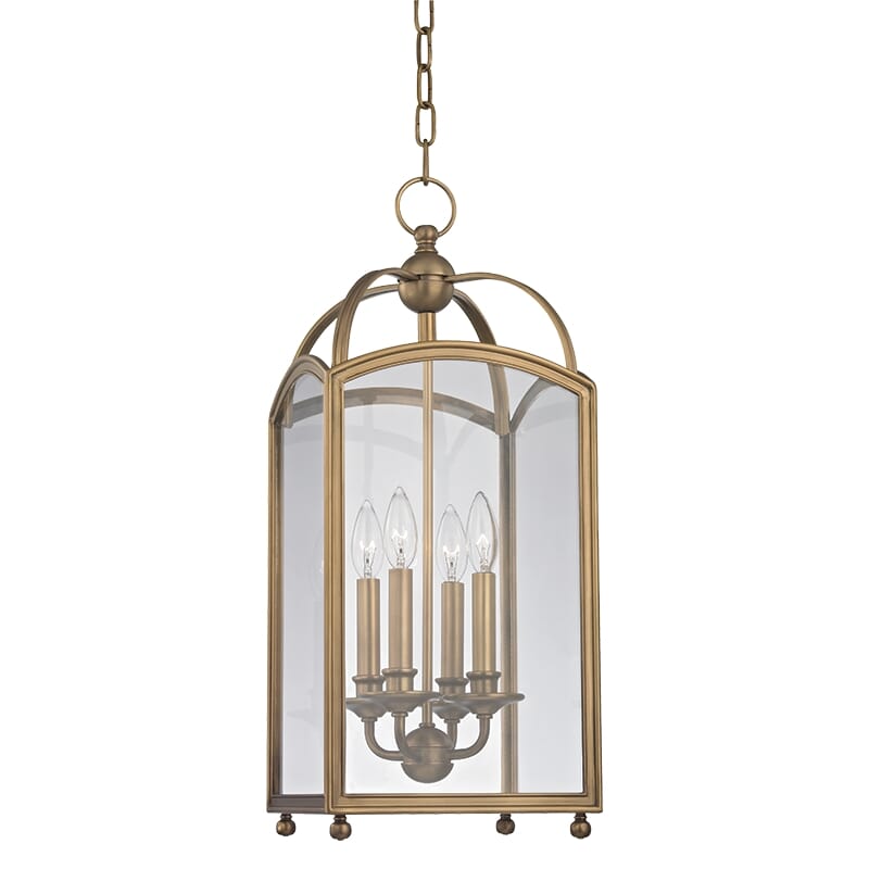 Hudson Valley Millbrook 4-Light 25" Pendant Light in Aged Brass