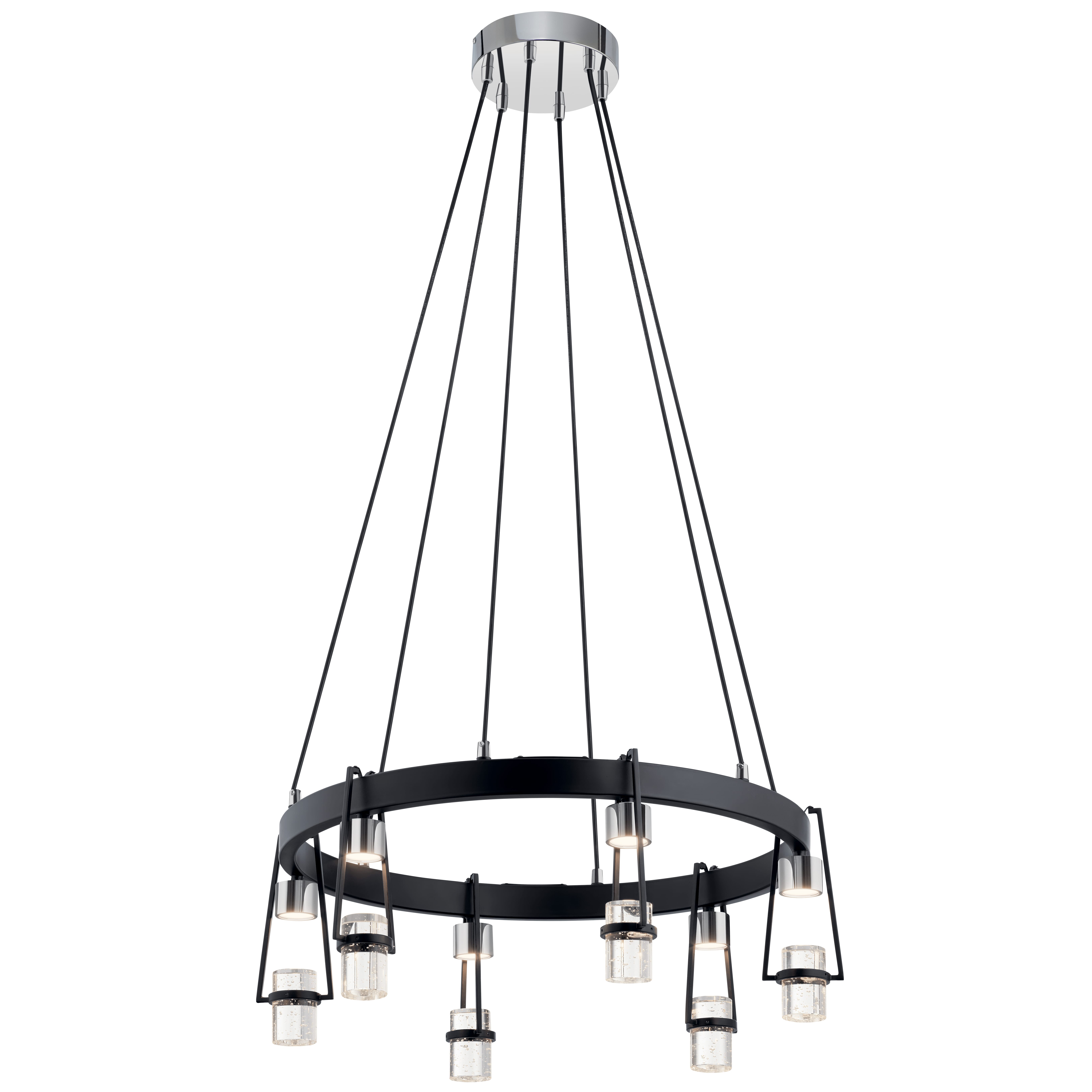 Elan 27" Modern Chandelier in Matte Black