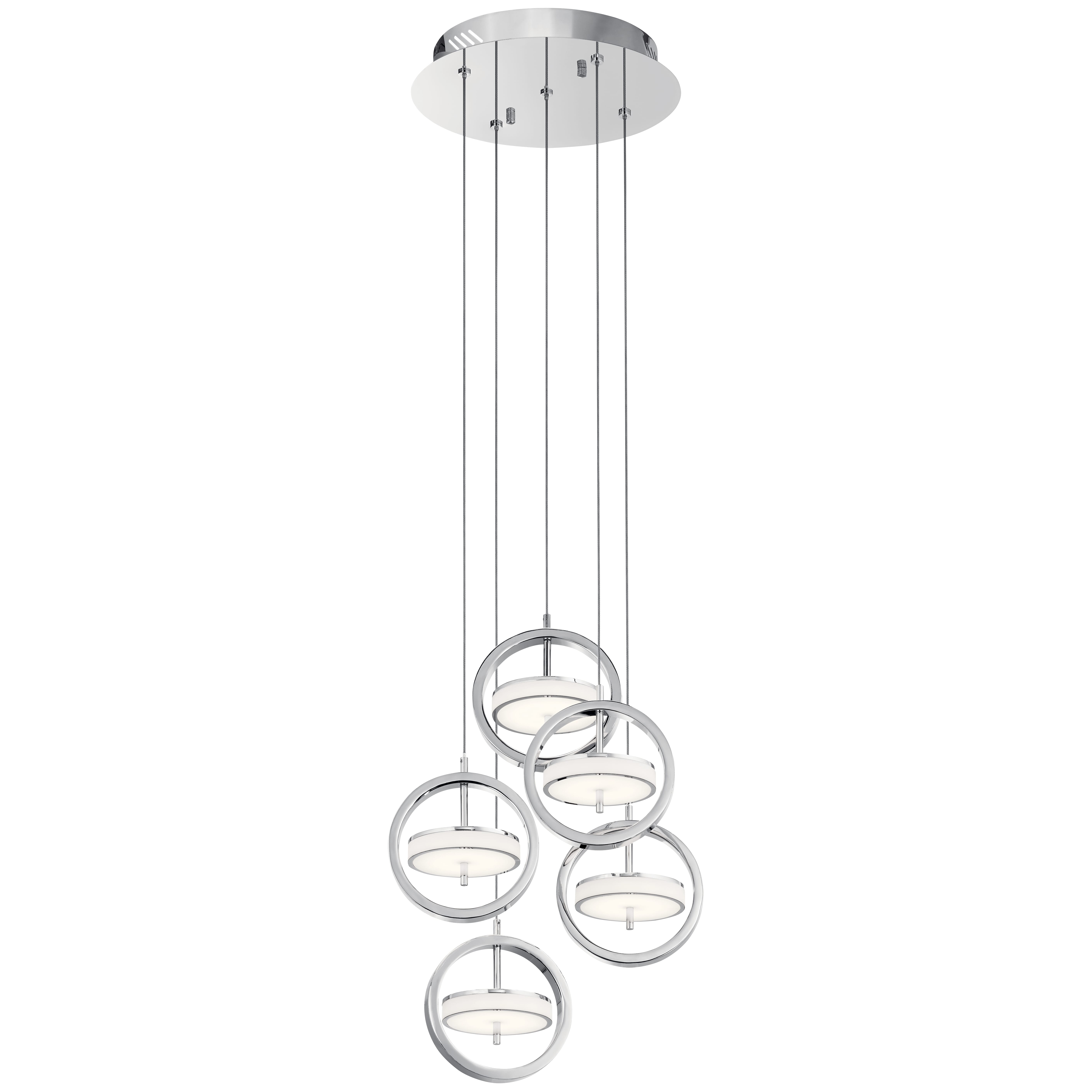 Elan Modern 5-Light Pendant Light in Chrome