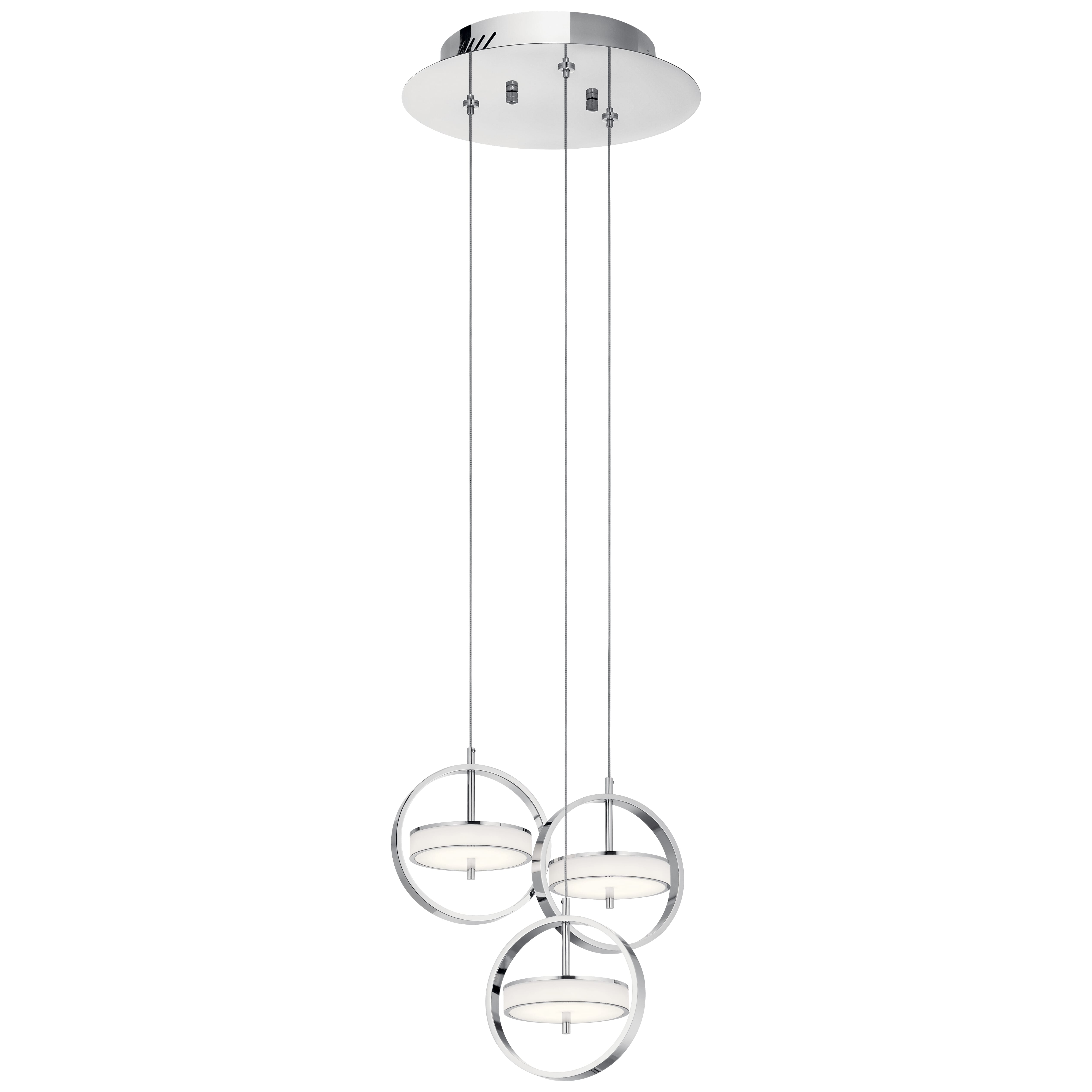 Elan Modern 3-Light Pendant Light in Chrome