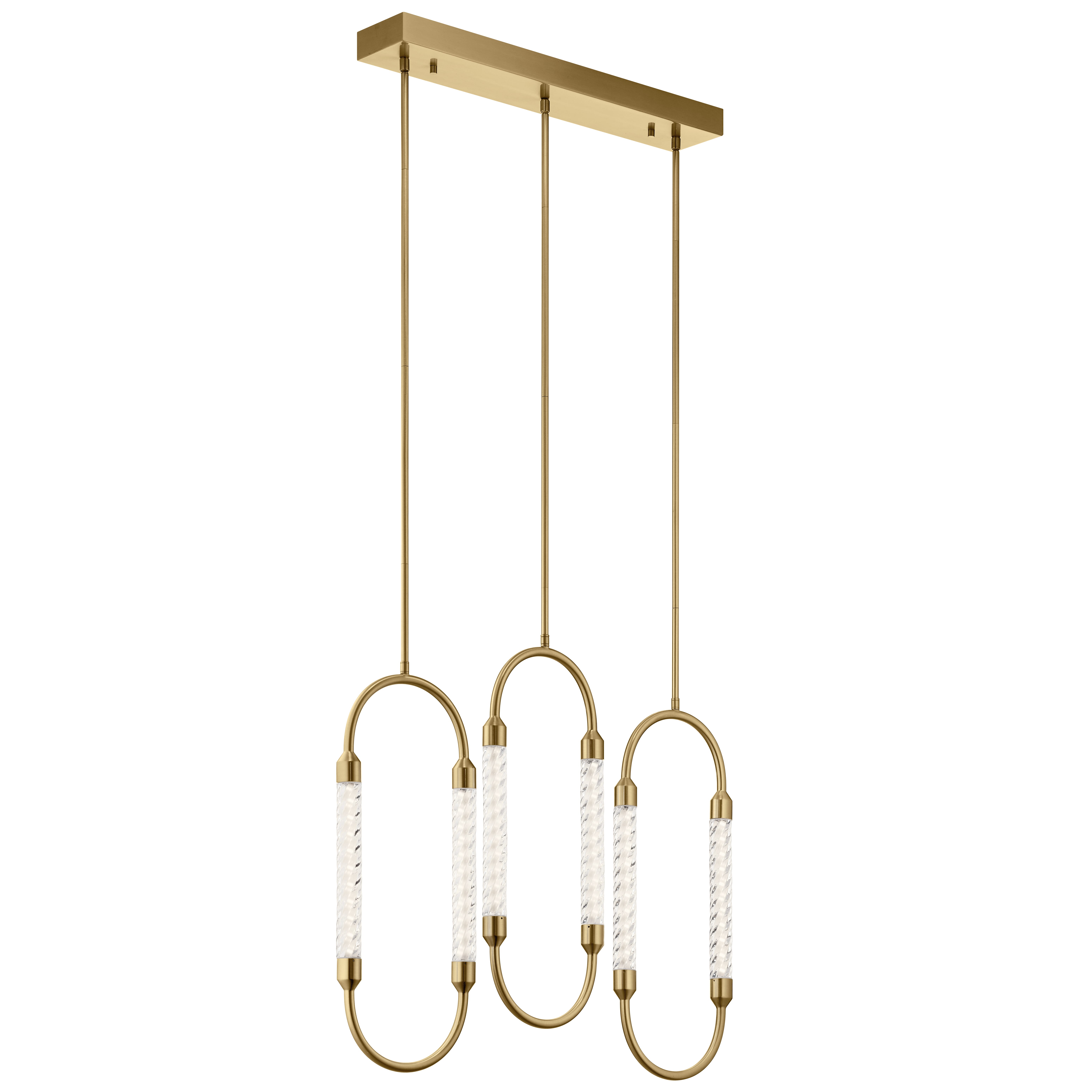 Elan Modern 3-Light 9" Pendant Light in Champagne Gold