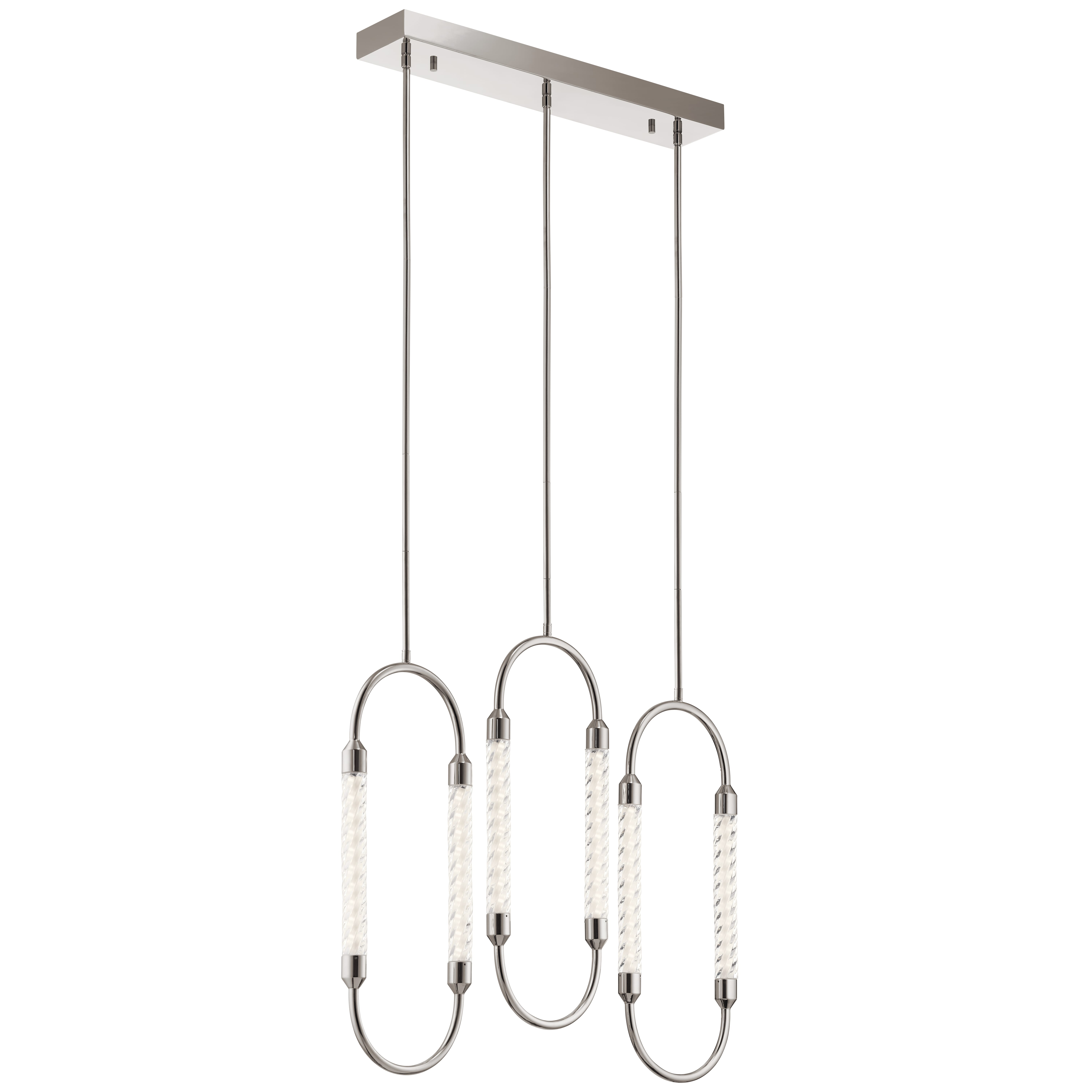 Elan Modern 3-Light 9" Pendant Light in Polished Nickel