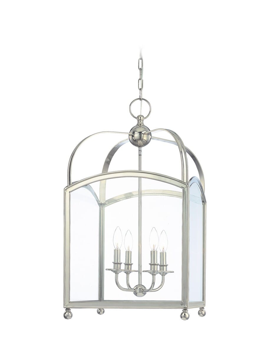 Hudson Valley Millbrook 4-Light 30" Pendant Light in Polished Nickel