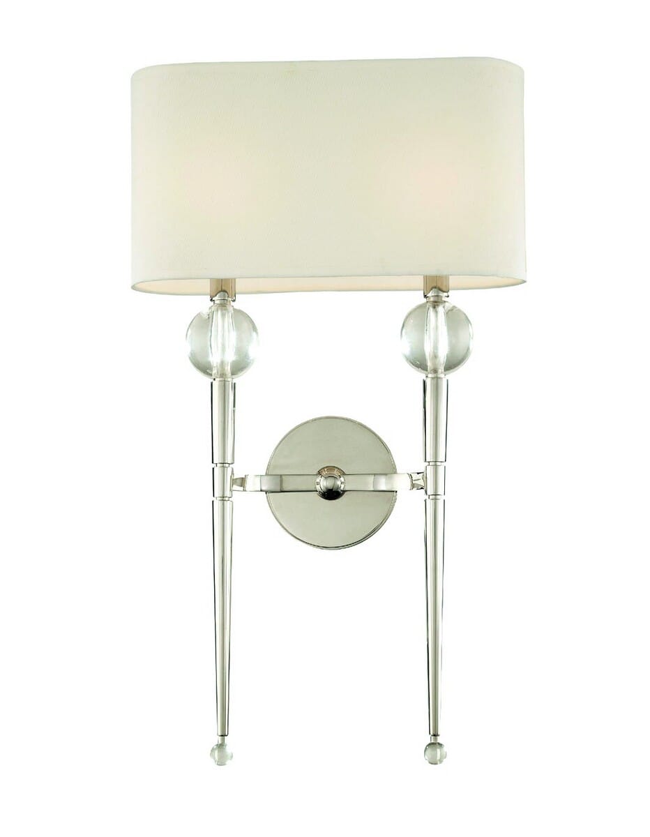 Hudson Valley Rockland 2-Light 22" Wall Sconce in Polished Nickel