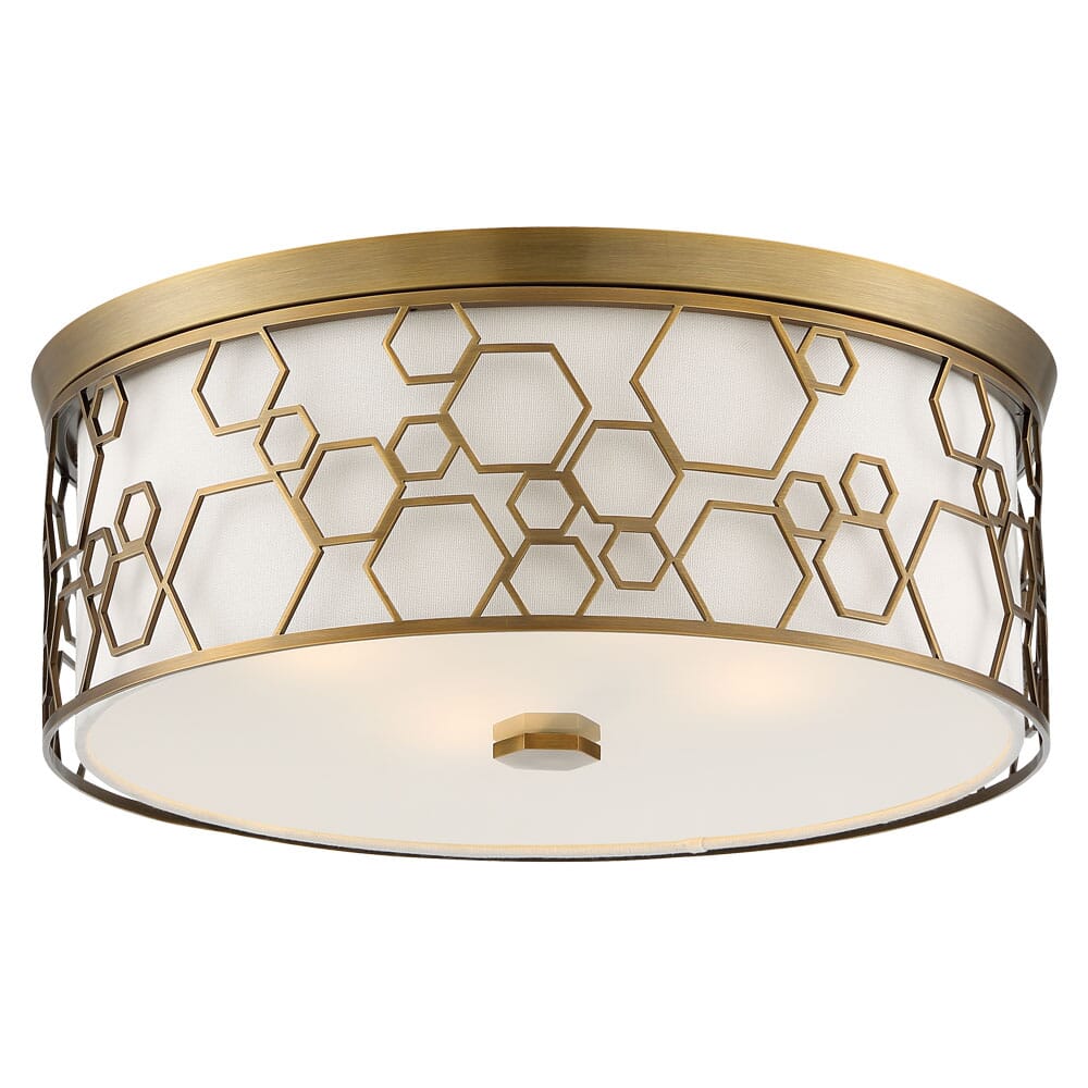 Minka Lavery Octagons LED Ceiling Light in Polished Satin Brass