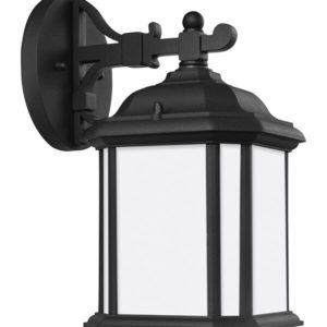 Sea Gull Kent 12" Outdoor Wall Light in Black