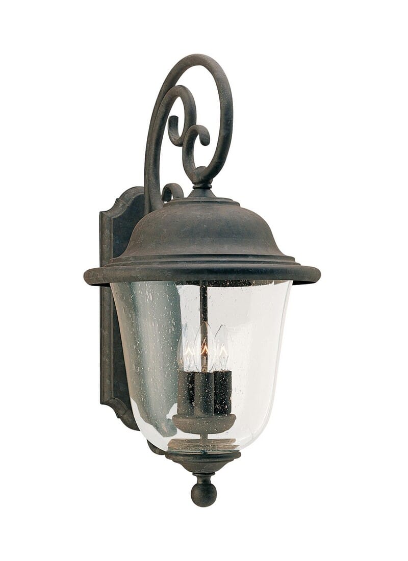 Sea Gull Trafalgar 3-Light 24" Outdoor Wall Light in Oxidized Bronze