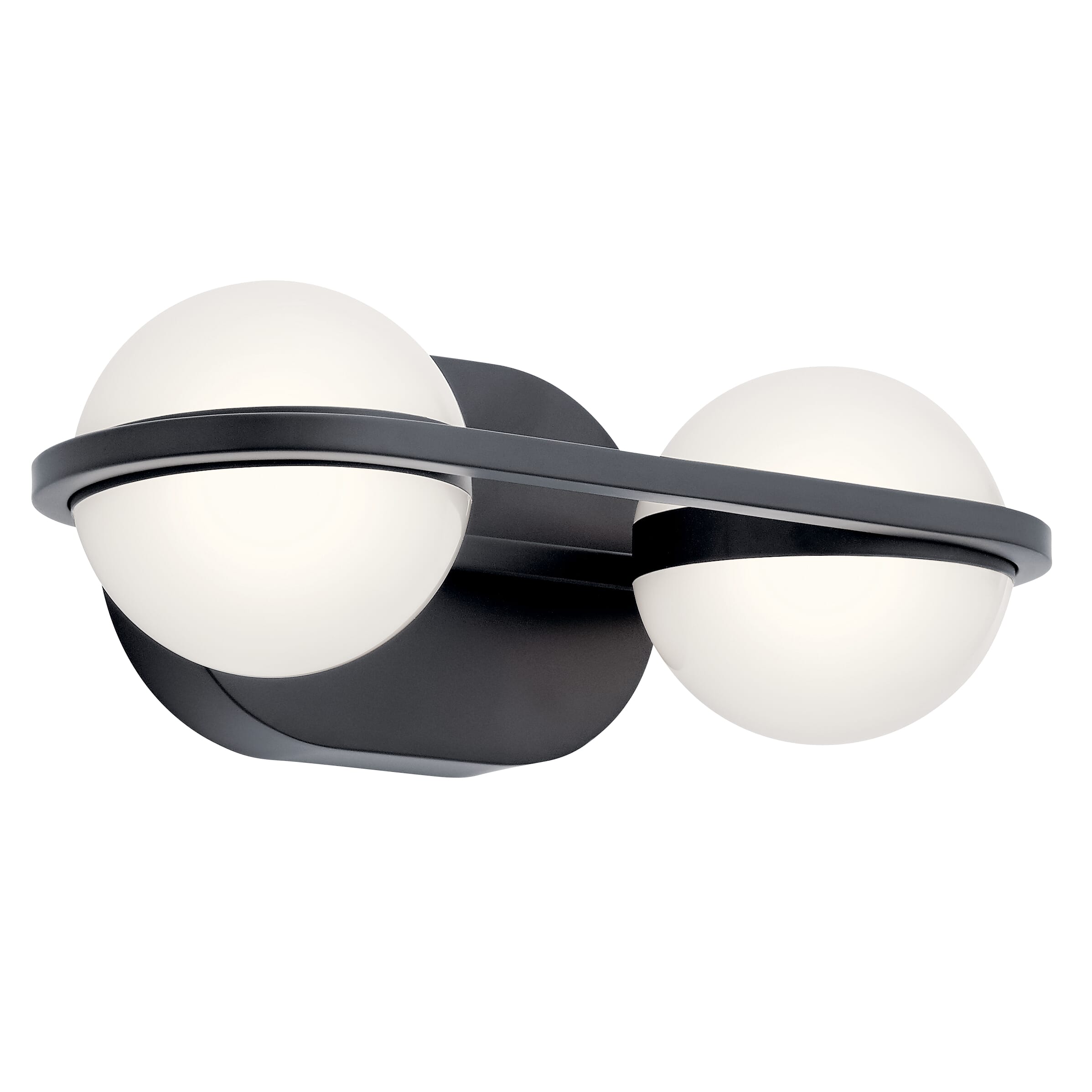 Elan 2-Light 14" Bathroom Vanity Light in Matte Black