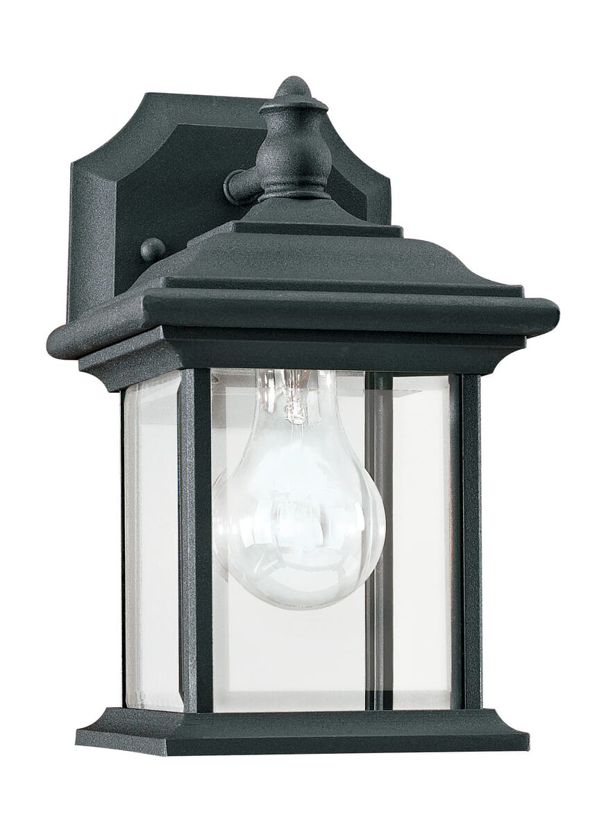 Sea Gull Wynfield 10" Outdoor Wall Light in Black