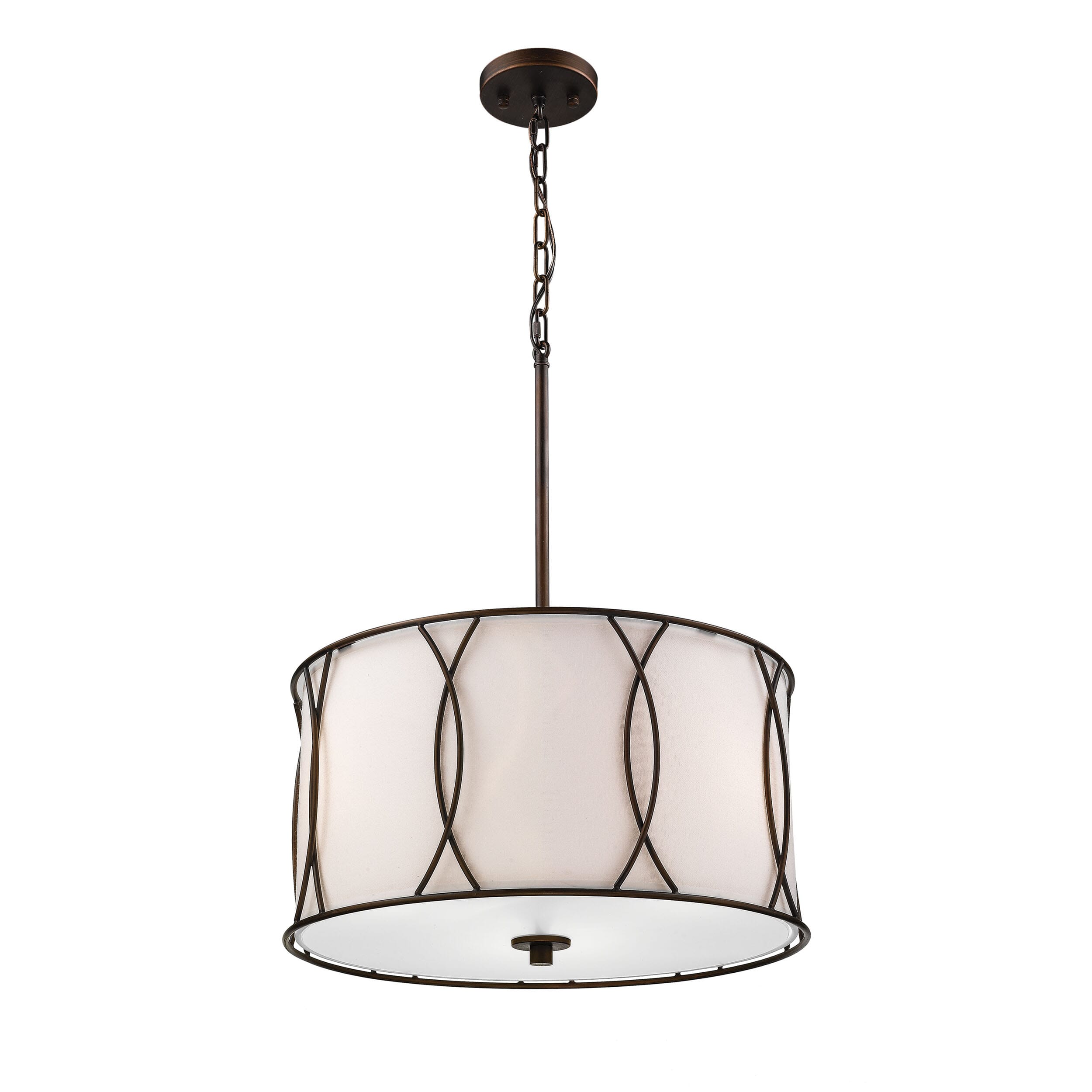 Millennium Lighting 3-Light Pendant in Rubbed Bronze