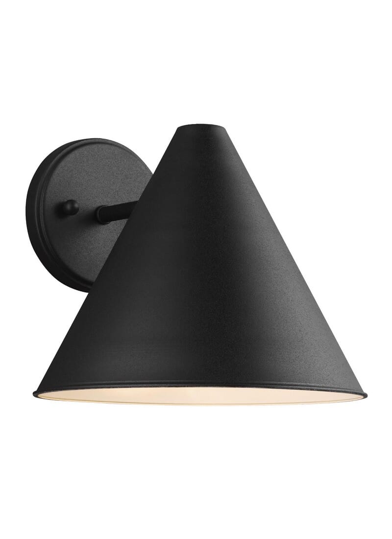 Sea Gull Crittenden 9" Outdoor Wall Light in Black