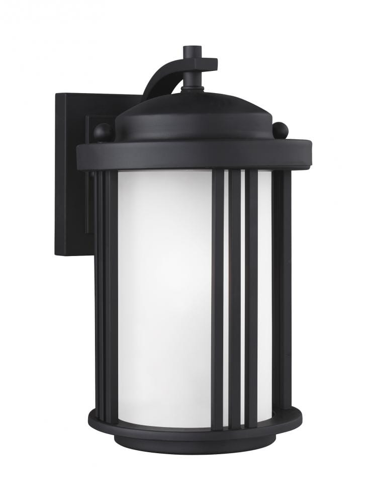 Sea Gull Crowell 10" Outdoor Wall Light in Black