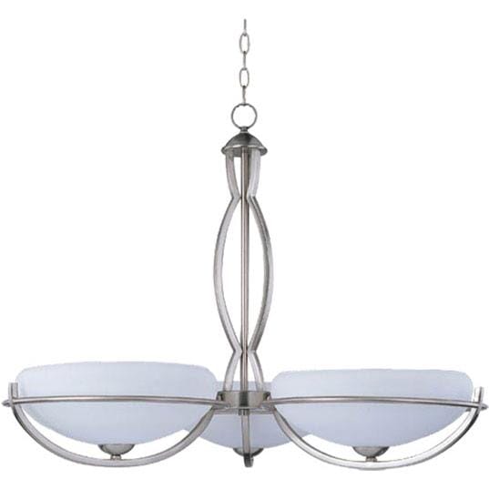 Maxim Lighting Cupola ES 3-Light 3-Light Single-Tier Chandelier in Satin Nickel