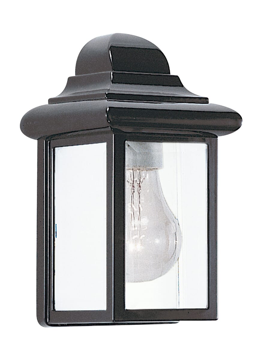 Sea Gull Mullberry Hill 9" Outdoor Wall Light in Black