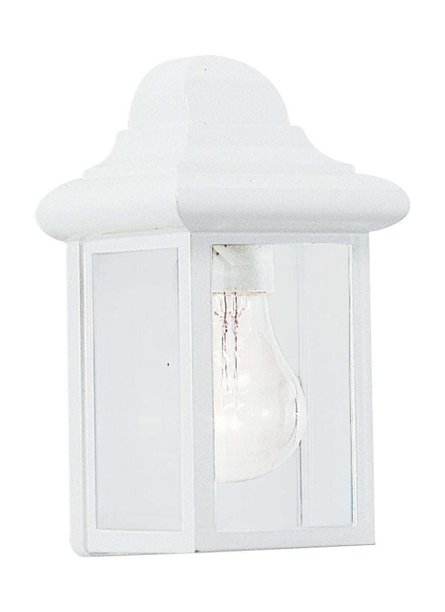 Sea Gull Mullberry Hill 9" Outdoor Wall Light in White