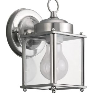 Sea Gull New Castle 8" Outdoor Wall Light in Antique Brushed Nickel