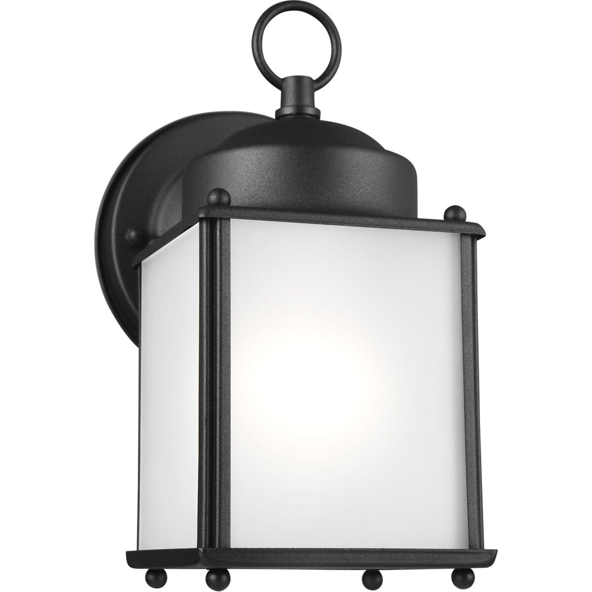 Sea Gull New Castle 8" Outdoor Wall Light in Black