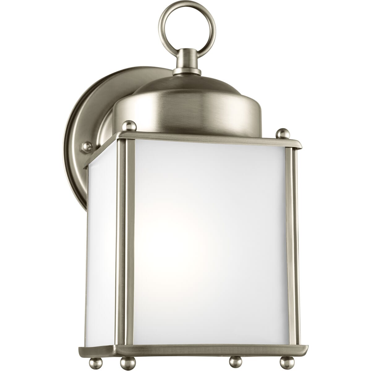 Sea Gull New Castle 8" Outdoor Wall Light in Antique Brushed Nickel