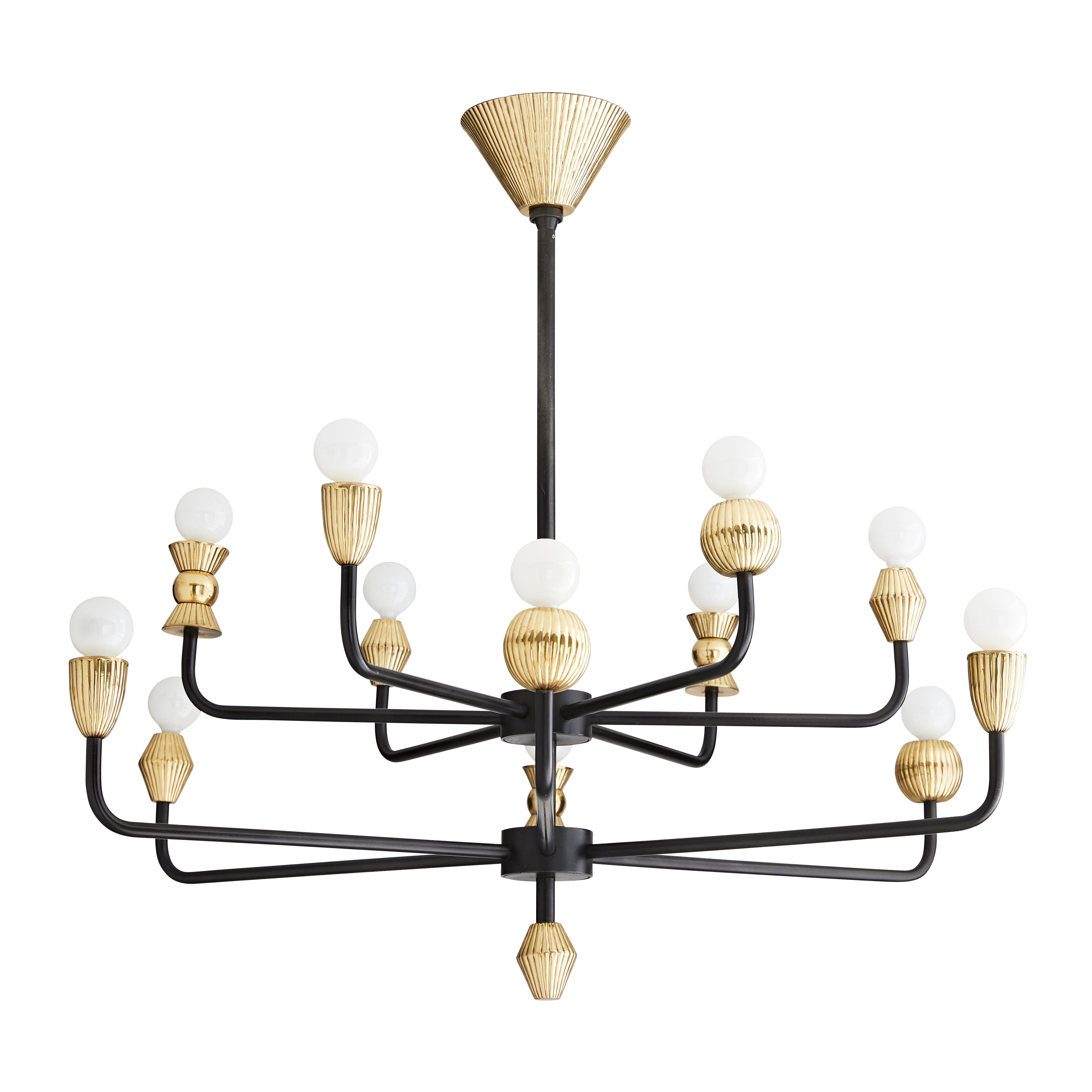 Arteriors Vandana 12-Light Chandelier in Natural Iron