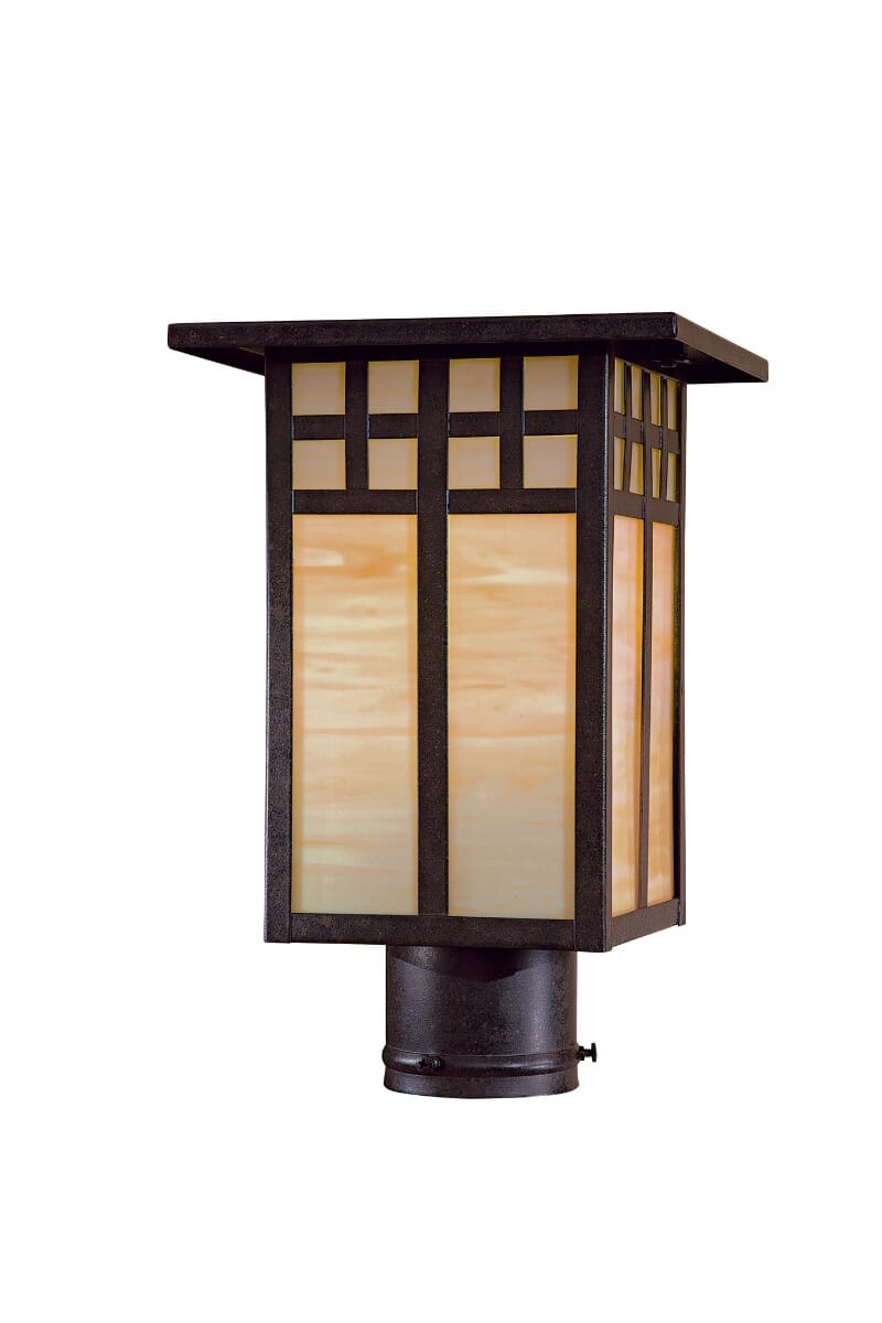 The Great Outdoors Scottsdale II Outdoor Post Light in Textured French Bronze