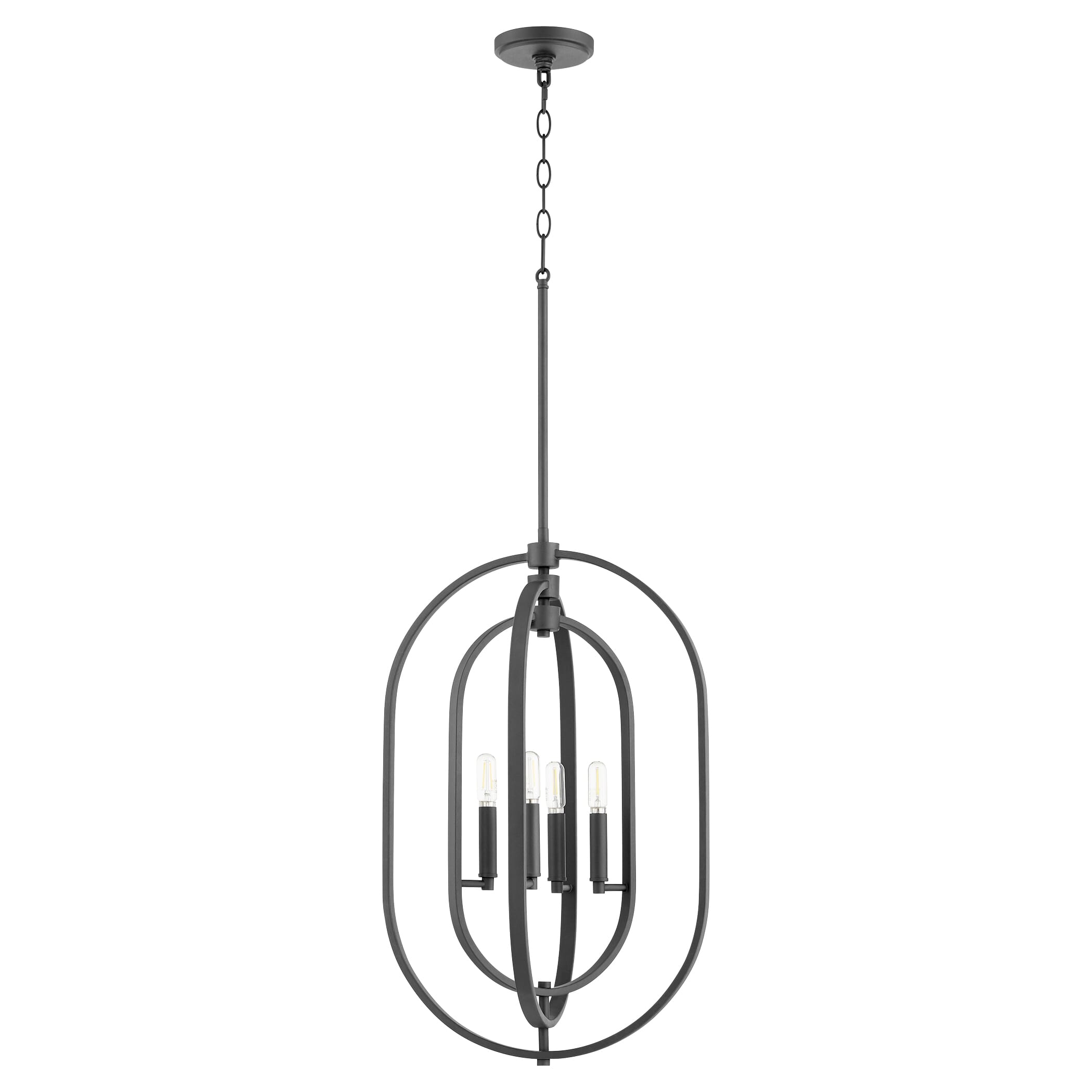 Quorum Contemporary 4-Light 16" Pendant Light in Noir