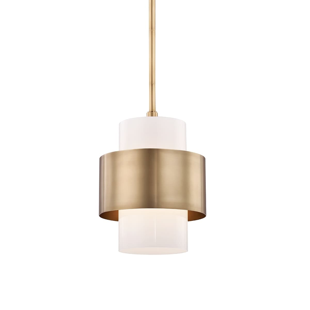 Hudson Valley Corinth Mini Pendant in Aged Brass