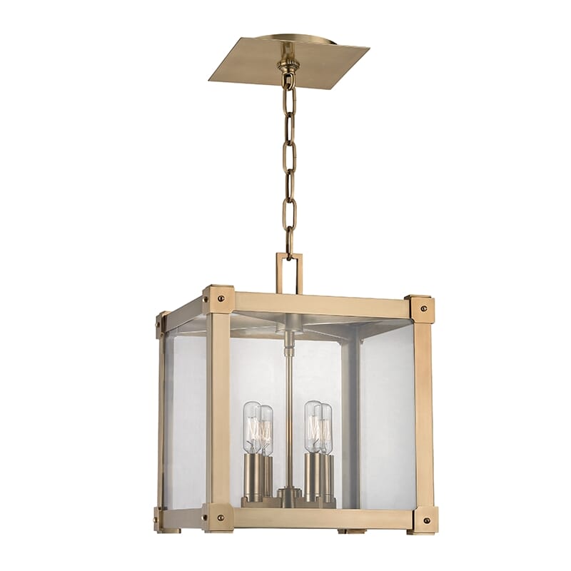 Hudson Valley Forsyth 4-Light 15" Pendant Light in Aged Brass