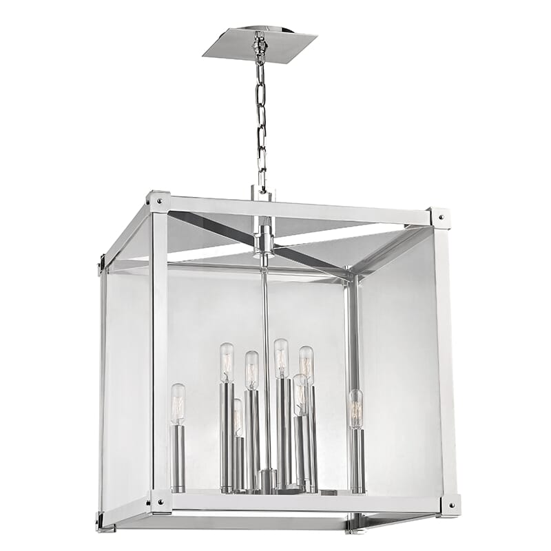 Hudson Valley Forsyth 8-Light 24" Pendant Light in Polished Nickel