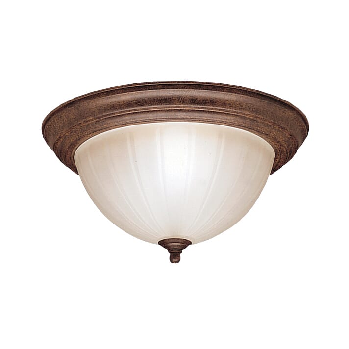 Kichler 2-Light 13.25" Flush Mount in Tannery Bronze