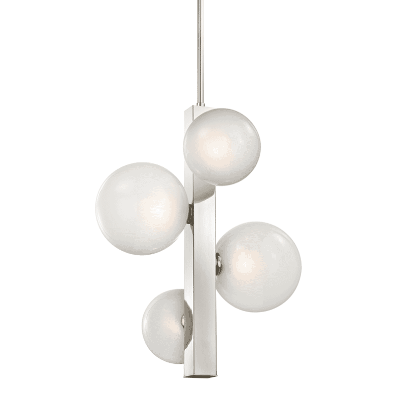 Hudson Valley Hinsdale 4-Light 27" Pendant Light in Polished Nickel