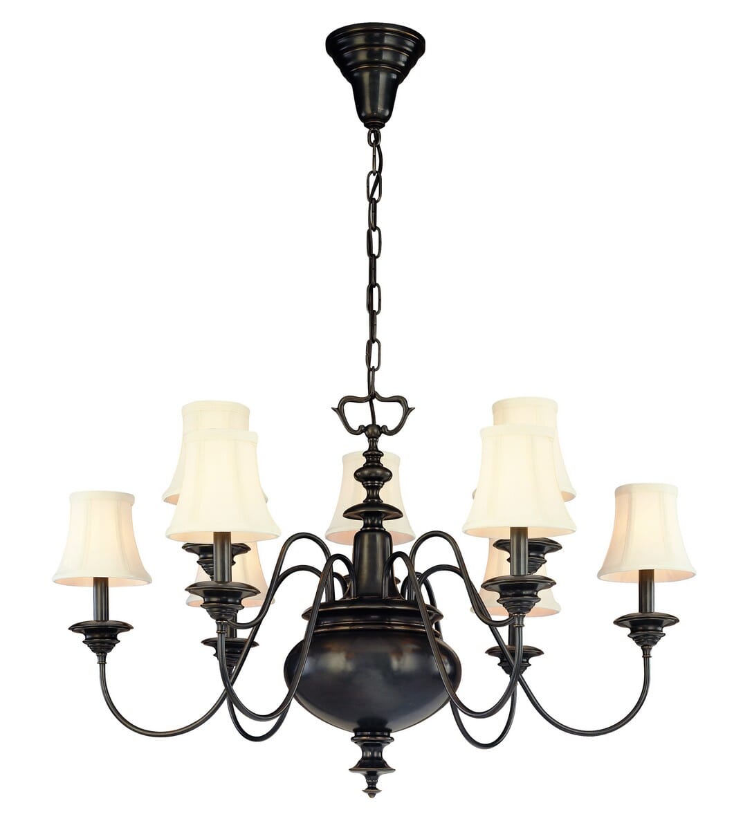 Hudson Valley Yorktown 9-Light Chandelier in Old Bronze