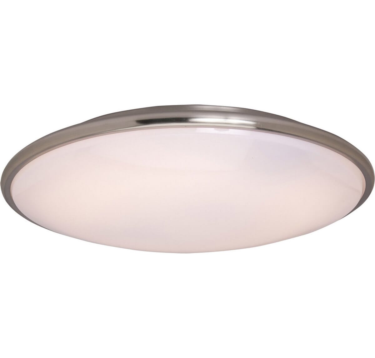 Maxim Rim EE 21" 2-Light White Acrylic Flush Mount in Satin Nickel