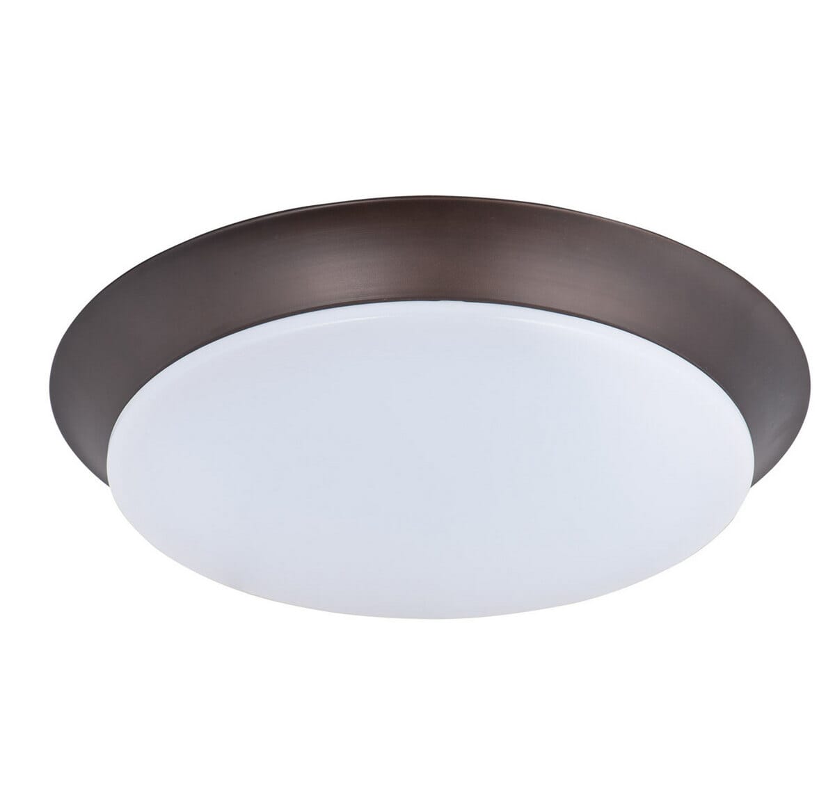 Maxim Lighting Profile EE 11.75" White Flush Mount in Bronze