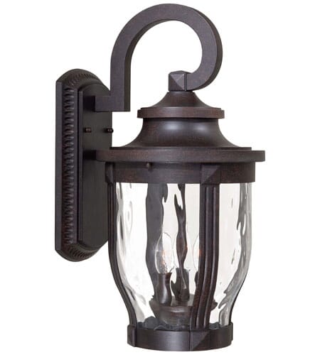 The Great Outdoors Merrimack 3-Light Outdoor Wall Light in Corona Bronze