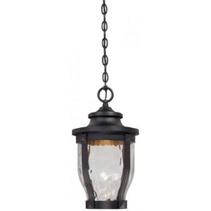 The Great Outdoors Merrimackâ¢ Led 18" Outdoor Hanging Light in Black