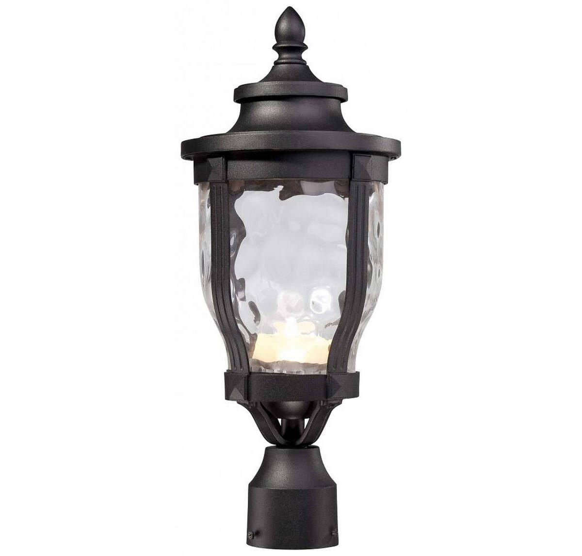 The Great Outdoors Merrimack LED 19" Outdoor Post Light in Black