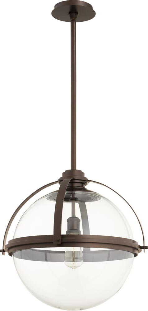 Quorum Transitional 20" Pendant Light in Oiled Bronze