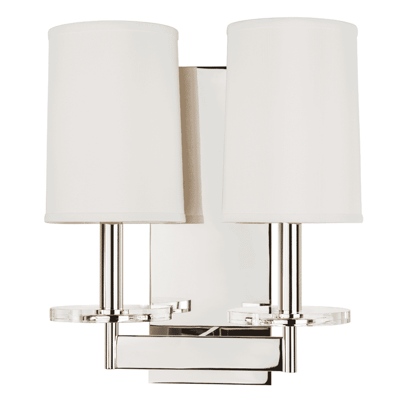 Hudson Valley Chelsea 2-Light 14" Wall Sconce in Polished Nickel