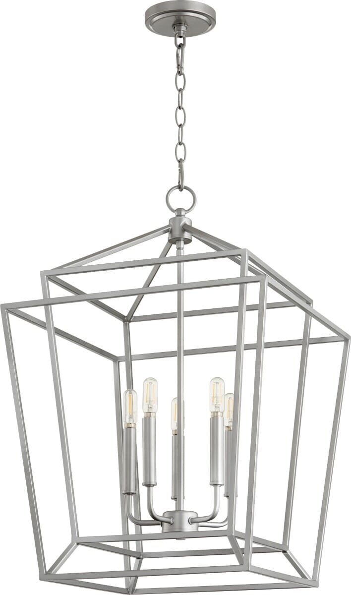 Quorum Monument 5-Light 18" Foyer Light in Classic Nickel