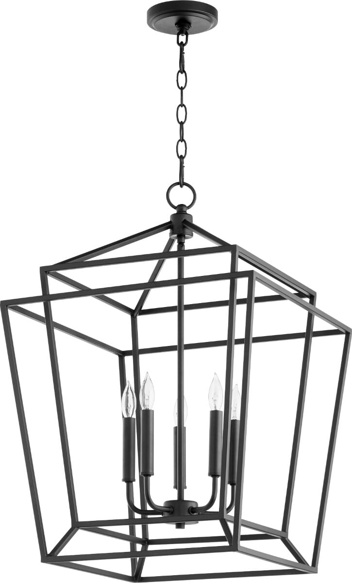 Quorum Monument 5-Light 18" Foyer Light in Noir