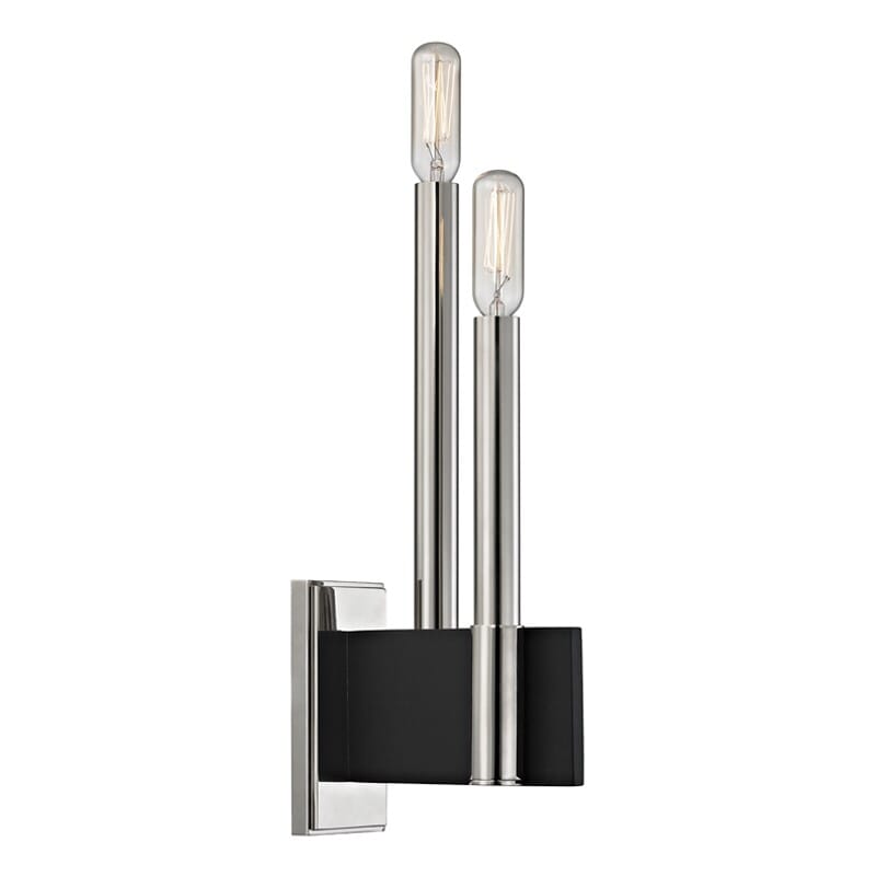 Hudson Valley Abrams 2-Light 13" Wall Sconce in Polished Nickel